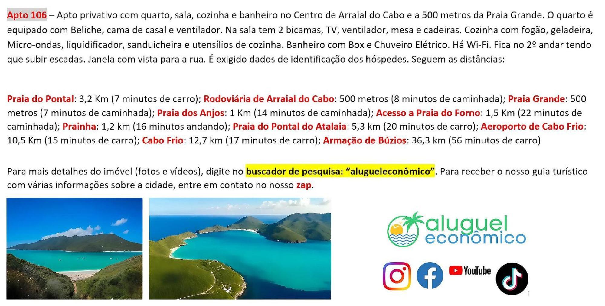 Arraial do Cabo - Brisas do Farol - Aluguel Economico Exterior foto