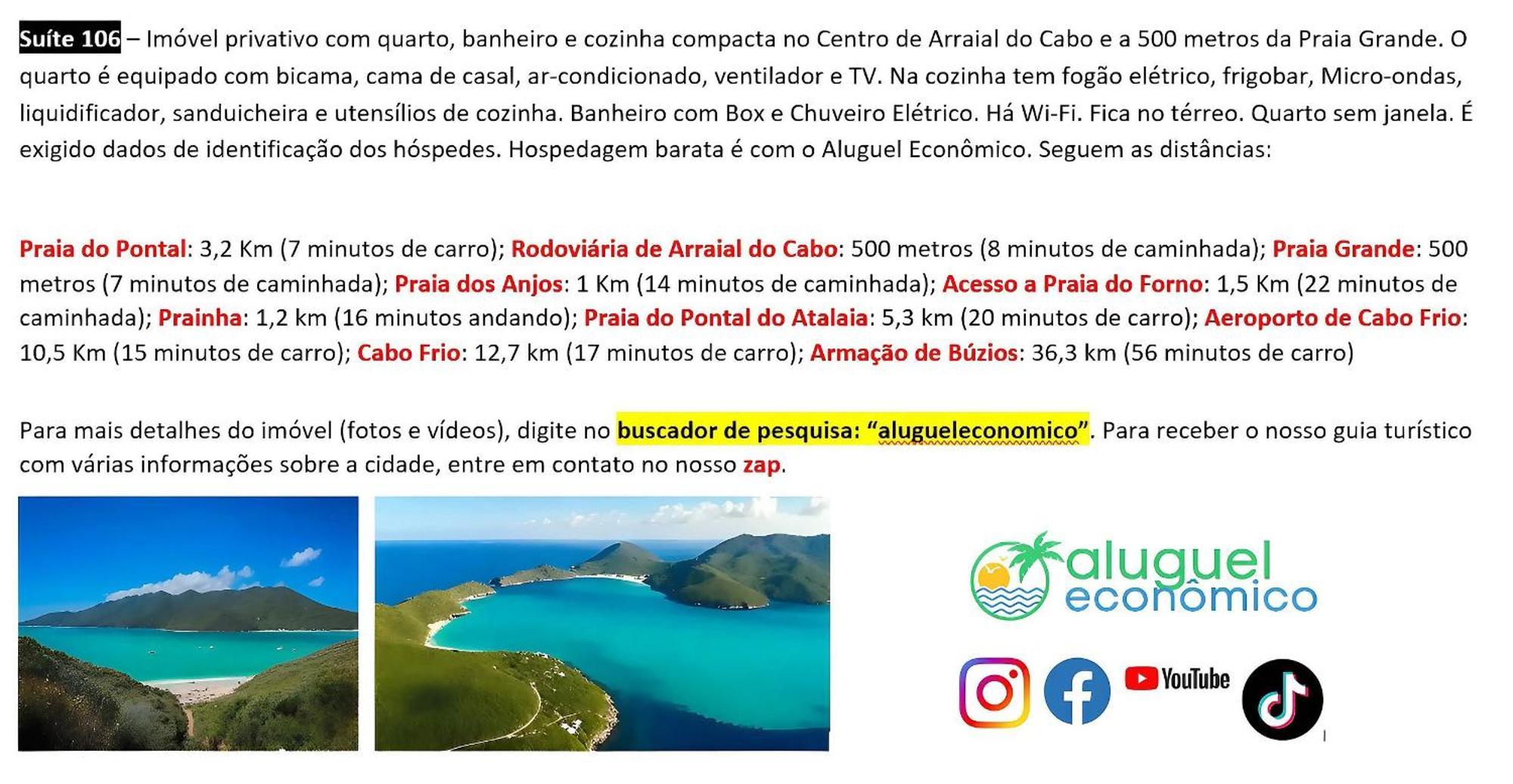 Arraial do Cabo - Brisas do Farol - Aluguel Economico Exterior foto