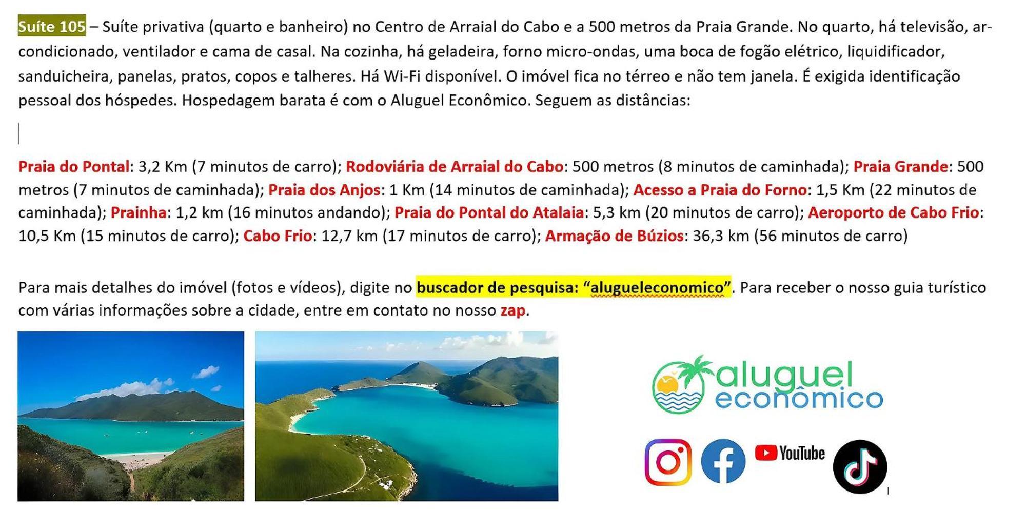 Arraial do Cabo - Brisas do Farol - Aluguel Economico Exterior foto